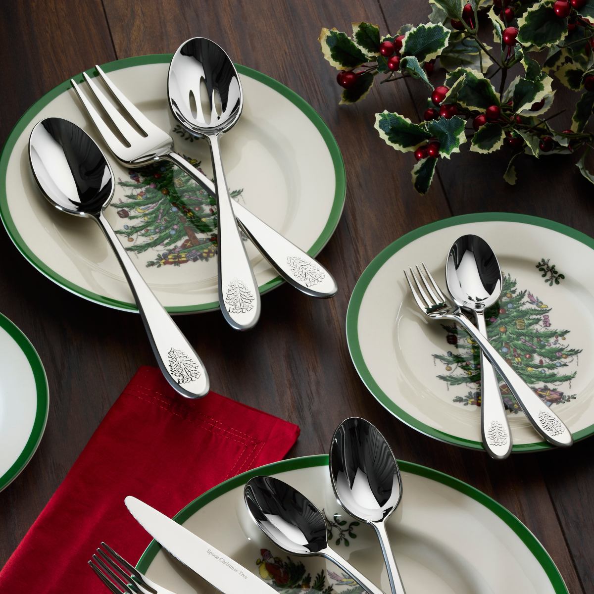 Christmas Tree Dessert Spoons Set of 6 image number null